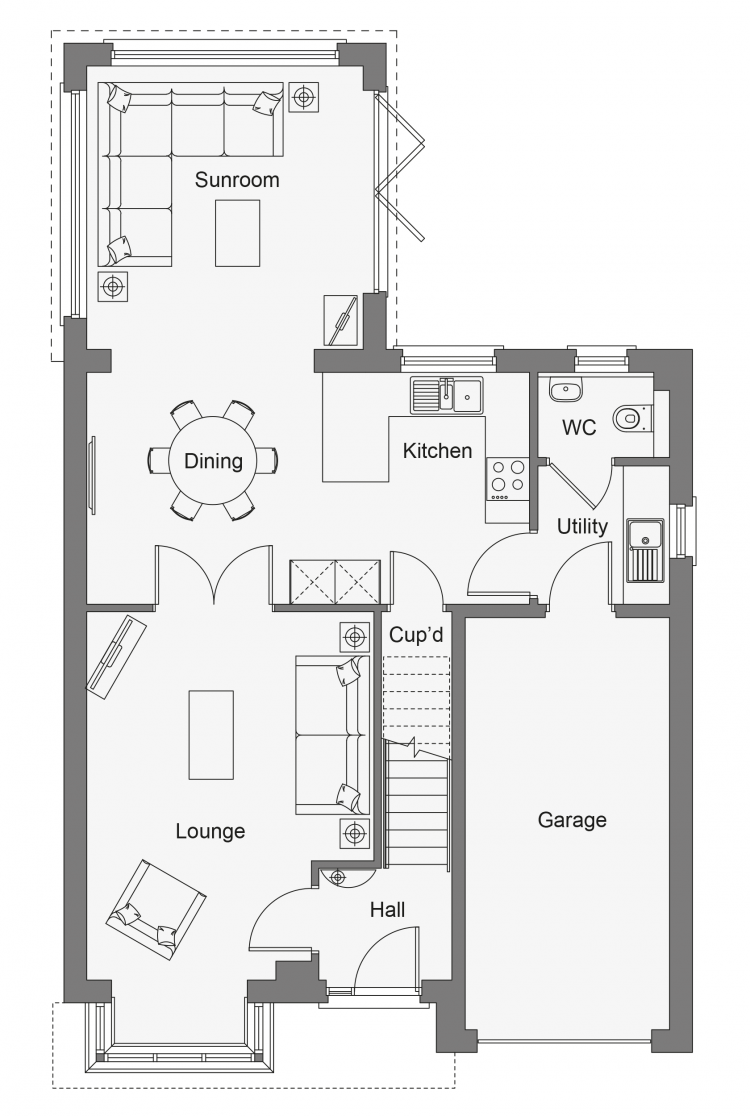 The Maple 21 GOR + sunroom ground floor AALIN LEA