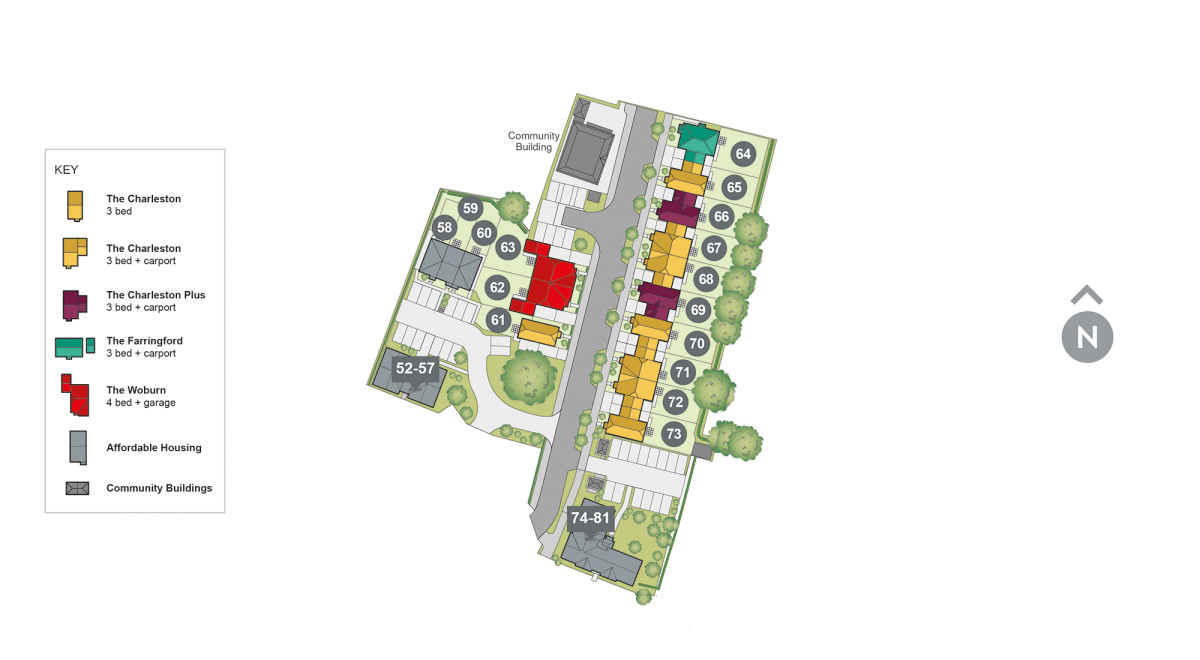 Fontwell Meadows Site Plan Phase 1 Plots 52 81 v2