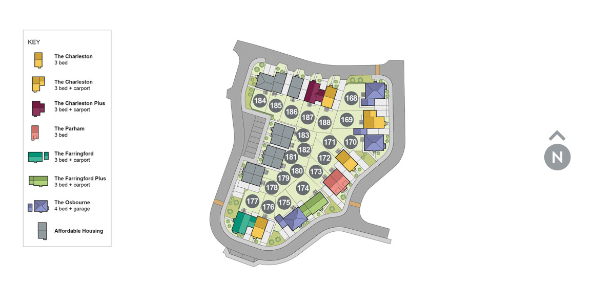 Fontwell Meadows Site Plan Phase 2 Plots 168 188 v2