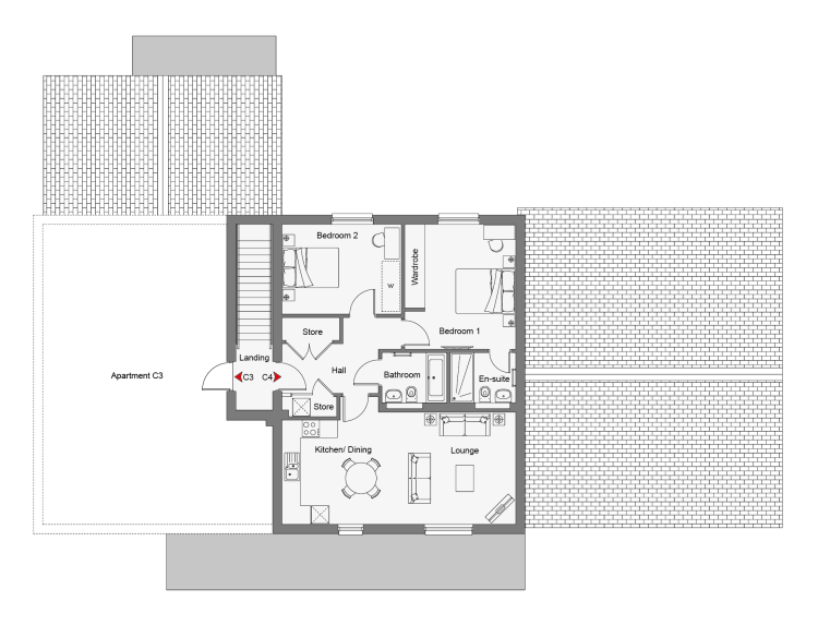 C4 Apartment Floor Plan
